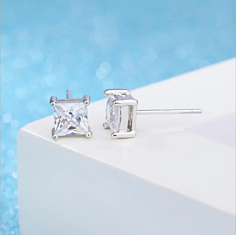 1 Carat Stud Solid 925 silver