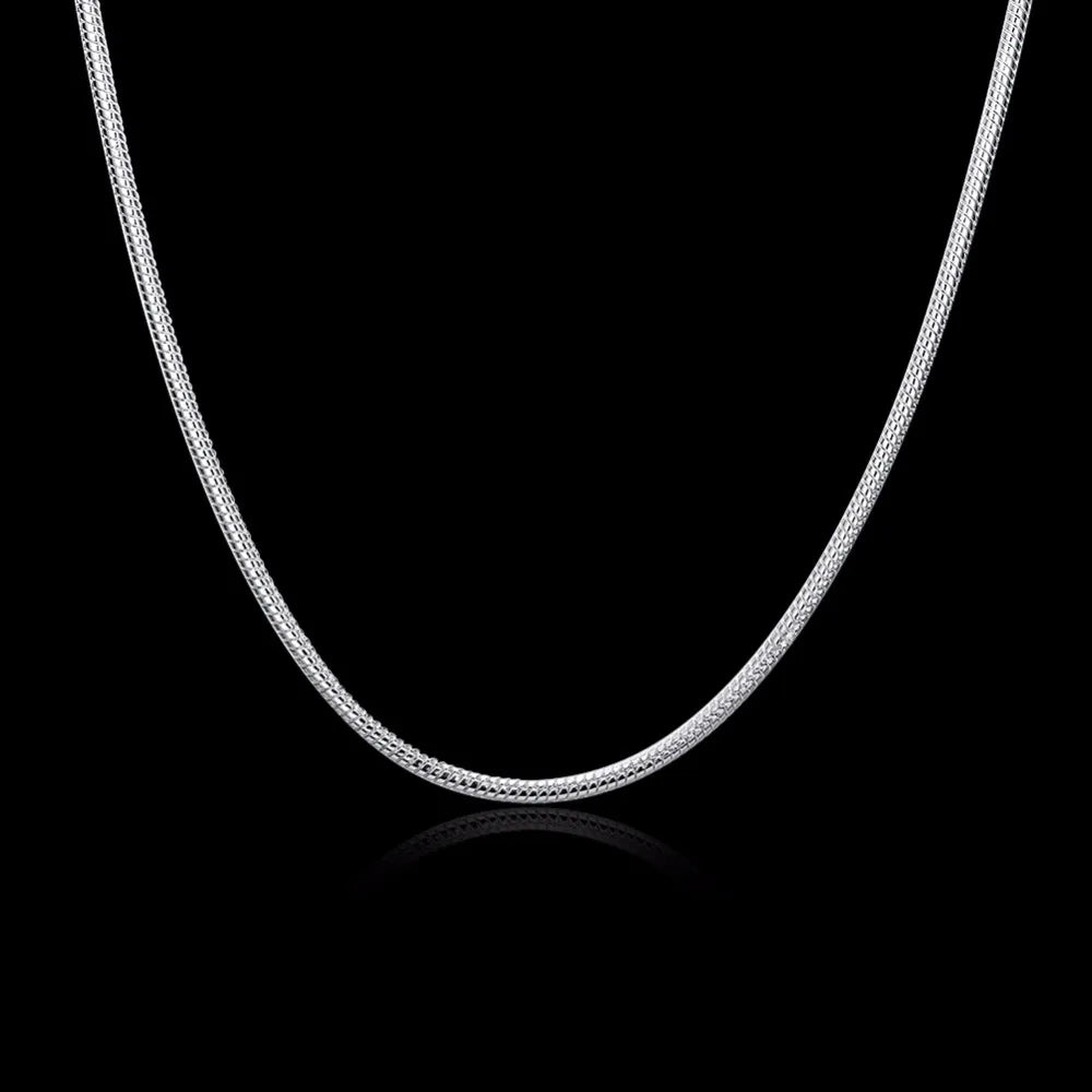 Lekani New Men Jewelry 925 Silver Necklace 2mm Thick Chain Snake Necklace Wholesale Male Jewelry