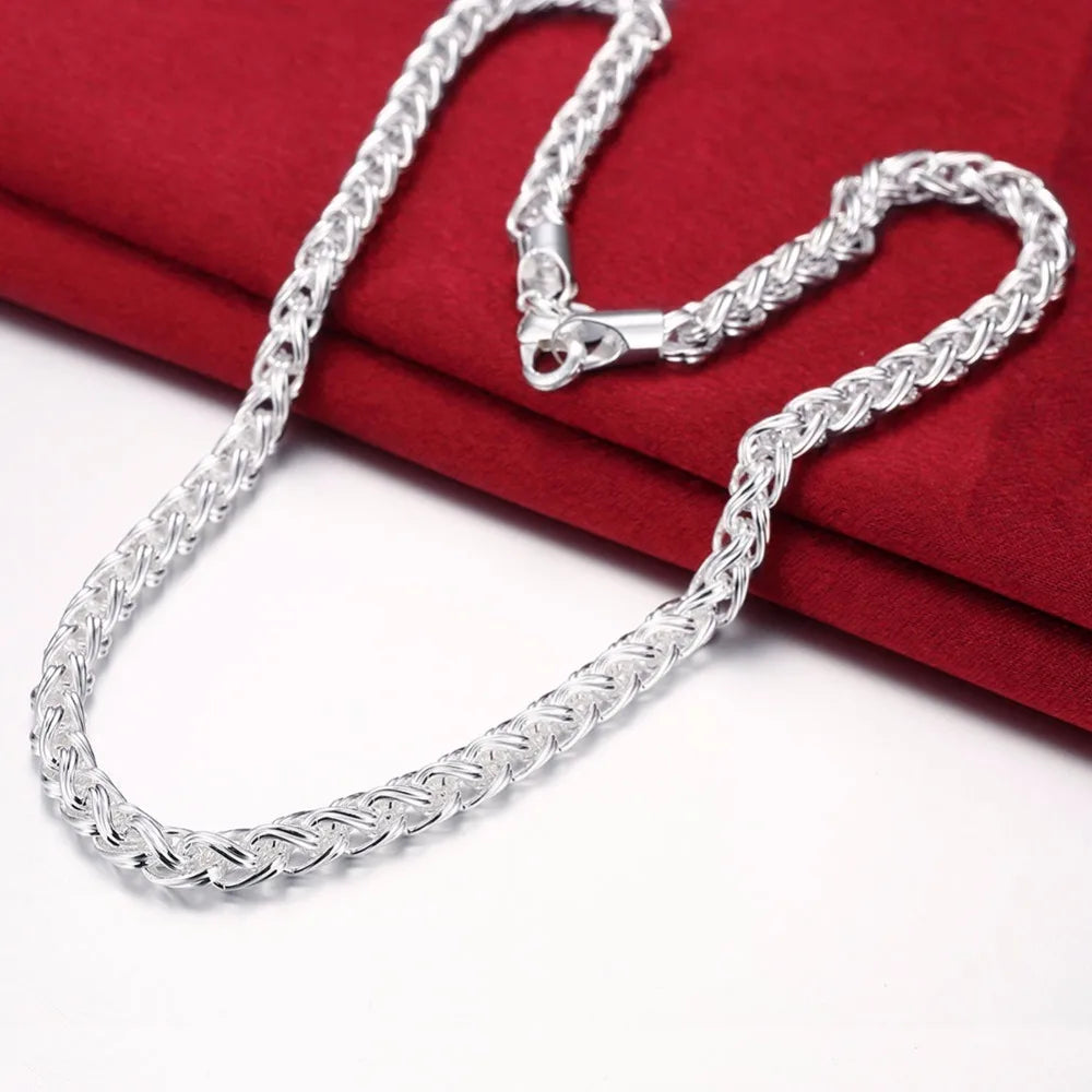 Lekani 6mm 20inch New Arrival, Silver Fashion Jewelry ,925 stamp silver color Necklace , Men Necklace, Wholesale Men's Jewelry