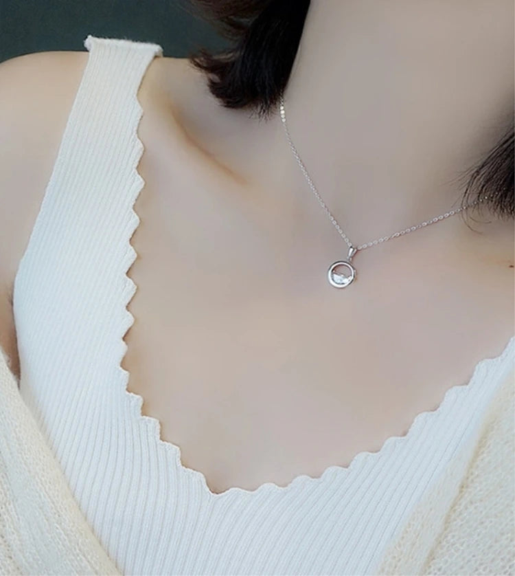 Clavicle Chain Fresh Simple Student Forest Gift 925 Sterling Silver Temperament Personality Fashion Female Necklace SNE053