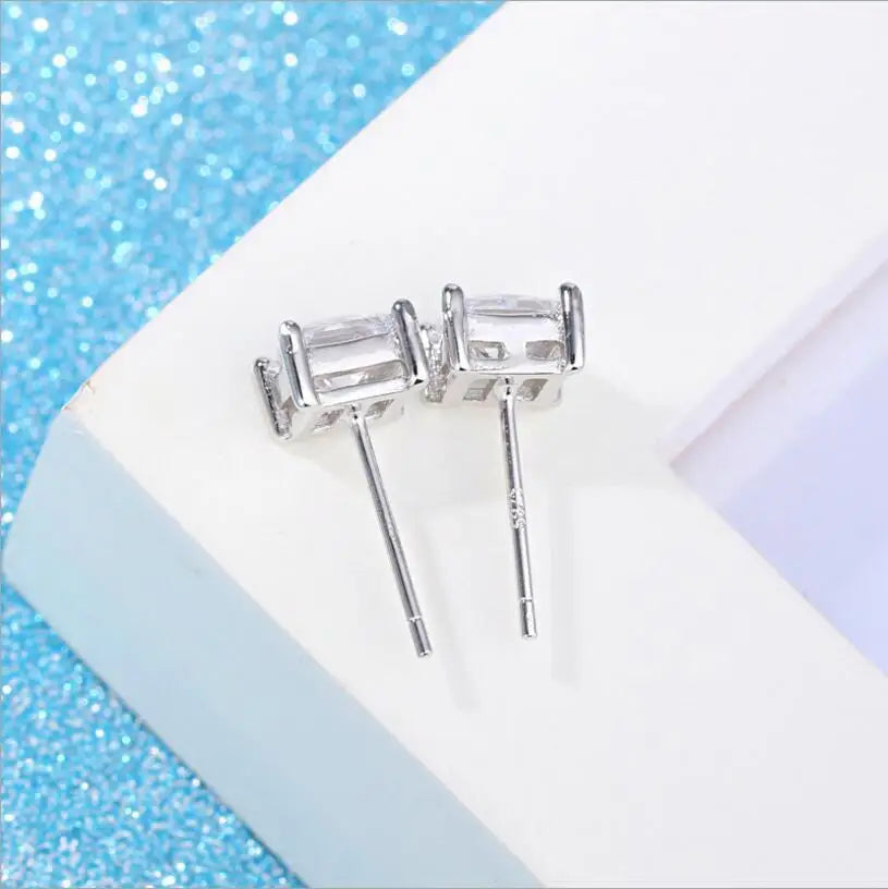 1 Carat Stud Solid 925 silver