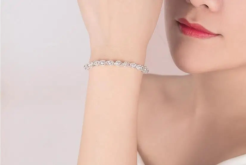 Hot Sale Hollow Ball Bracelet For Women Girl 925 Sterling Silver Bracelet Christmas Gift S-B201