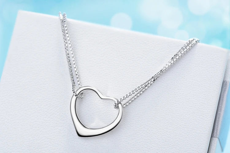 Slim Box Chain 925 Sterling Silver Hollow Heart Charm Bracelets For Women Silver 925 Fine Jewelry Girl's Birthday Gift