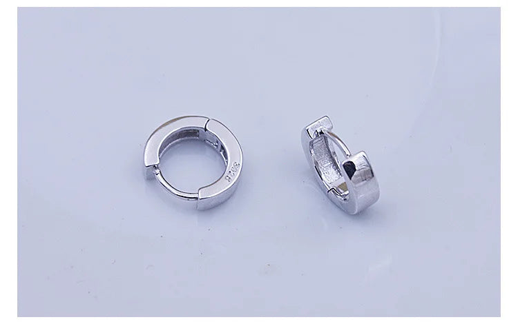 925 Sterling Silver Fashion Ultra-small Ear Bone Arc-shaped Ear Ring Mini Circle Ear Buckle Simple Wild Trend Women Men Ear Jewe