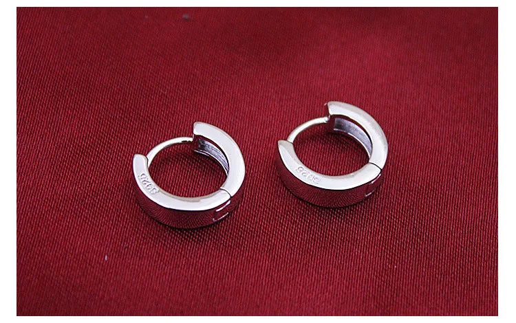 925 Sterling Silver Fashion Ultra-small Ear Bone Arc-shaped Ear Ring Mini Circle Ear Buckle Simple Wild Trend Women Men Ear Jewe