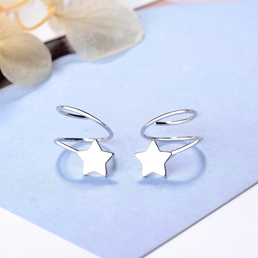 (so Small /tinny Earrings) 100% Real. 925 silver needle Fine Jewelry