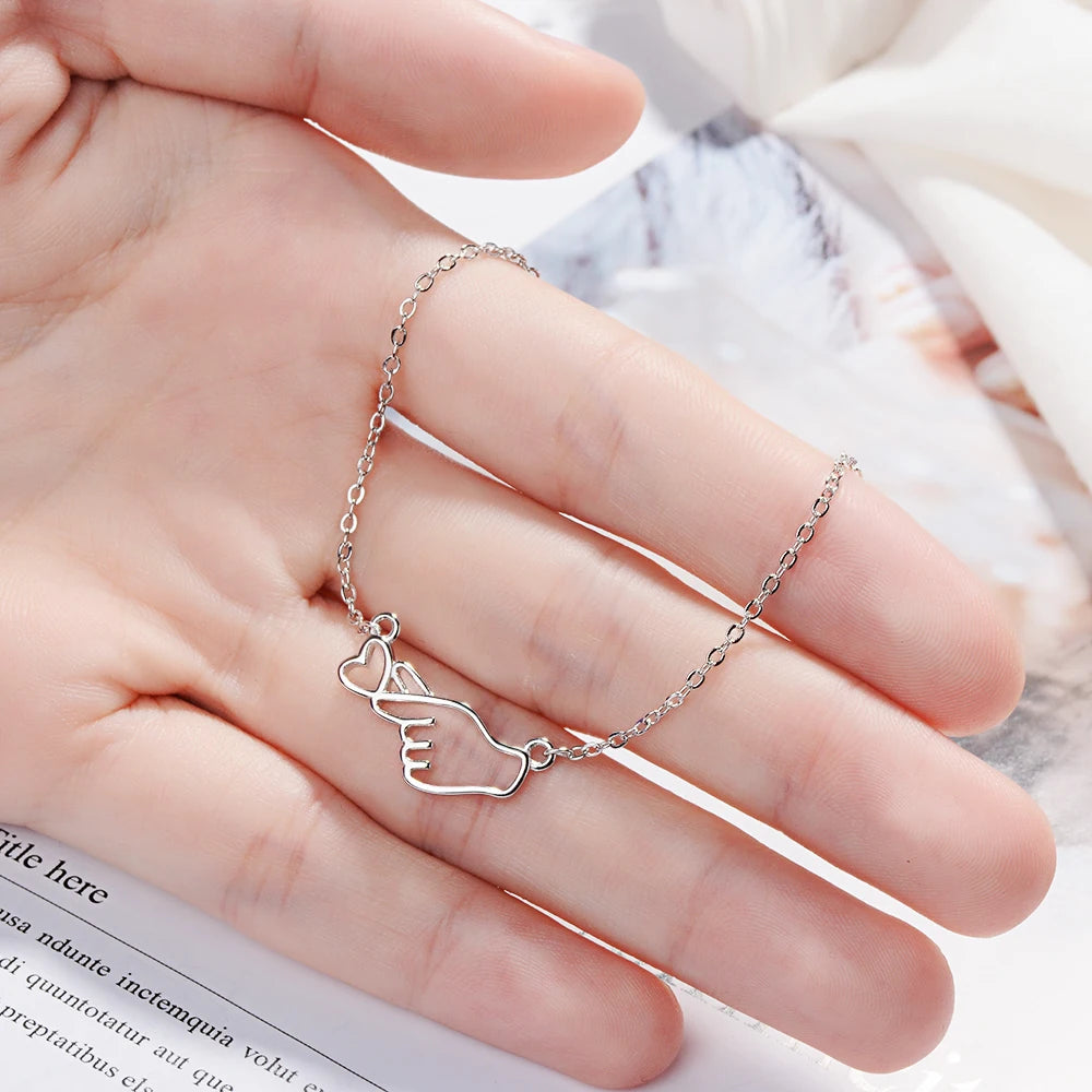 Fashion Brand Real 925 Sterling Silver Hand Bracelets For Women Gifts Girl Heart Bracelets New Designer Wedding Jewelry