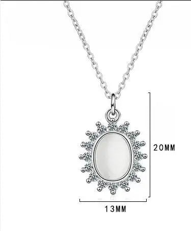 New Arrivals 925 Sterling Silver Round Opal Necklaces & Pendants For Women Hot Fashion sterling-silver-jewelry