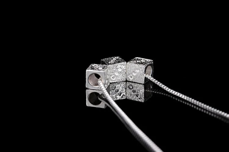 2019 New Arrivals 925 Sterling Silver Three Box Cube Necklaces Pendant For Women Fashion sterling-silver-jewelry